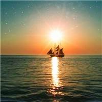 即将远走,回首过去#帆船#大海#夕阳#唯美#风景