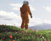 唯美意境手机壁纸图片宇航员的浪漫从一朵花开始