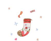 精选简单可爱的圣诞袜子卡通图片