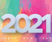 2021新年精选清新创意水彩背景图片