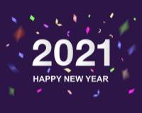 2021HappyNewYear新年简约图片