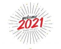 2021新年快乐简约烟花手机壁纸图片