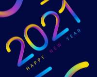 精选2021新年快乐创意个性炫酷海报图片