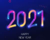 最新炫酷2021新年快乐海报创意素材图片
