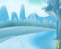 十月节气霜降之秋天山谷风景插画高清手机壁纸图片