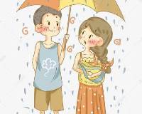 下雨情侣打伞图片 情侣下雨打伞朦胧唯美图片