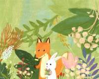 狐狸和兔子情侣图片 小兔子和小狐狸的图片