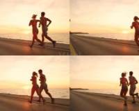 情侣跑步图片 跑步情侣头像两张照片
