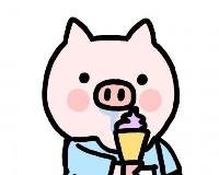 可爱搞笑的粉色卡通小猪头像图片