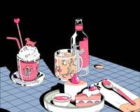 冰激凌蛋糕卡通手绘美食甜品头像图片