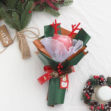 圣诞苹果花束图片大全（圣诞水果花束图片）
