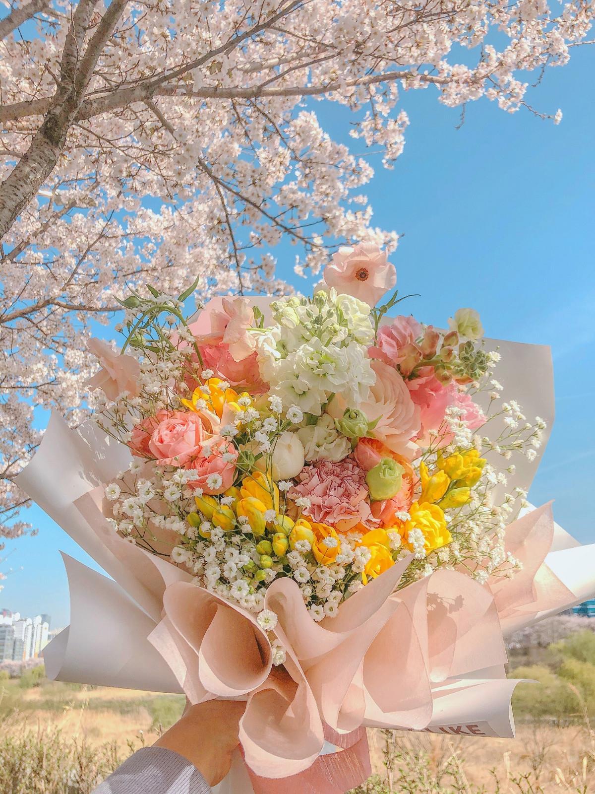 给生活送一束花的唯美高清手机壁纸图片