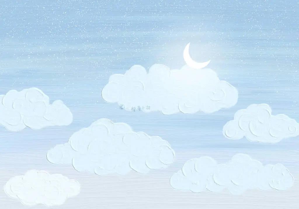 超仙背景图|小清新画风的星空cr：一颗萝卜胡 ​