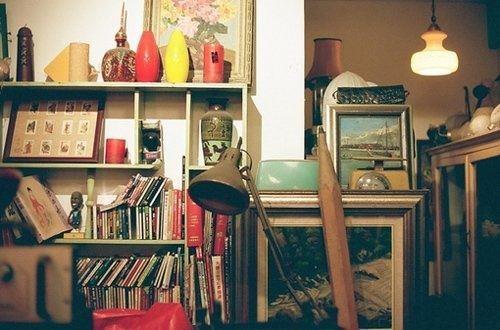 复古温馨的小书屋文艺清新照片图片