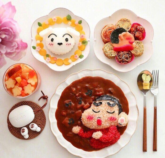 创意可爱的爱心日式便当唯美图片