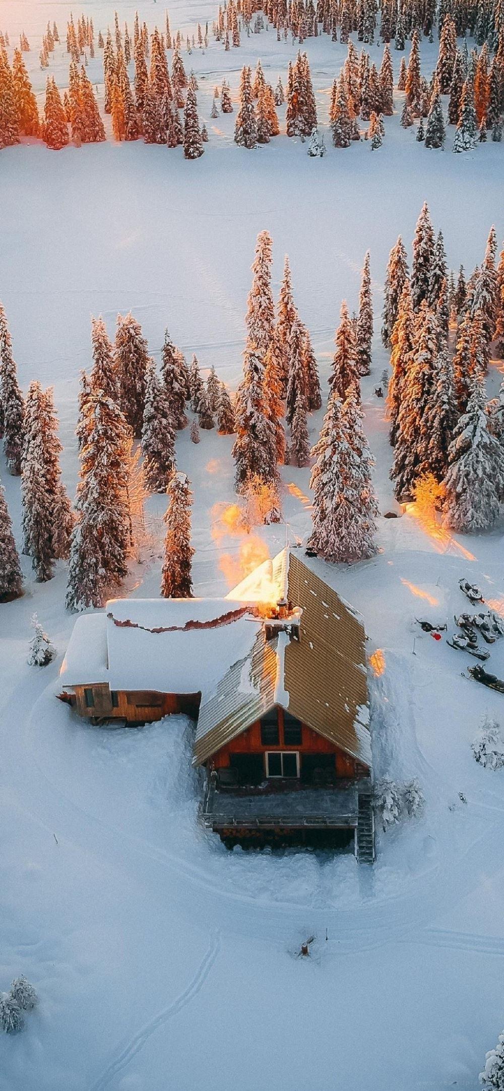 浪漫2021冬天大雪纷飞夜晚高清图片