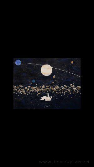 唯美月球宇航员情侣头像图片大全