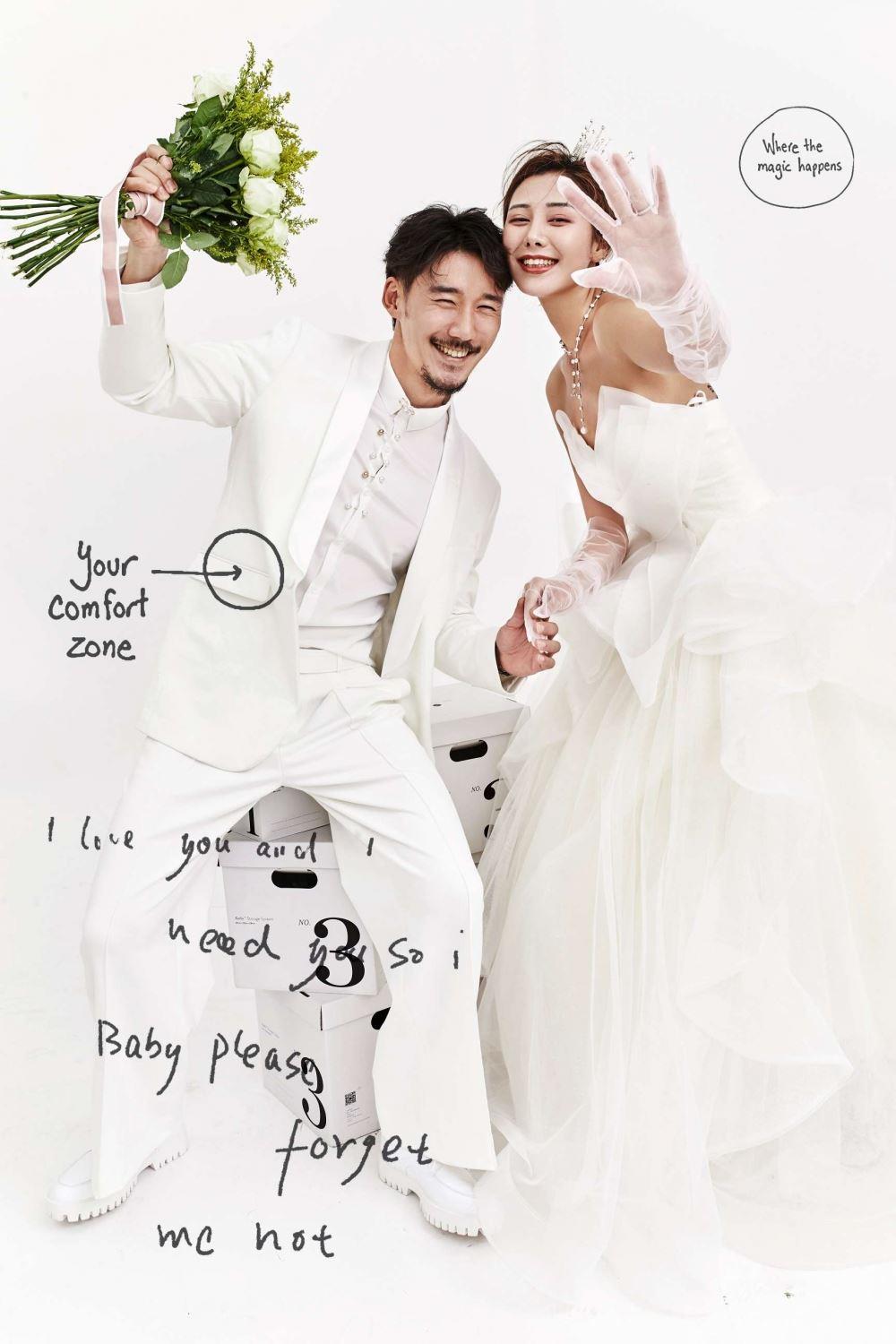 高级感涂鸦创意室浪漫婚纱涂摄影作品图片