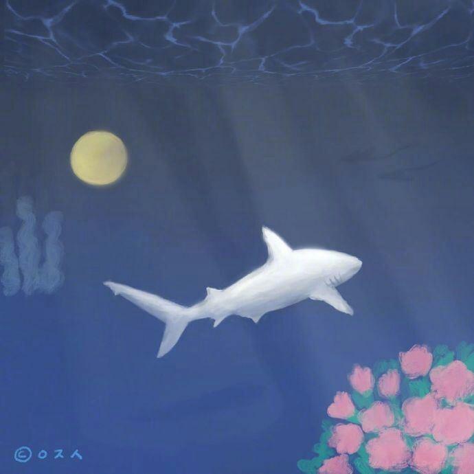 最新卡通动画萌兔深海唯美意境好看背景图片