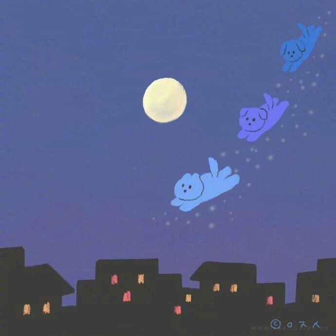 最新卡通动画萌兔深海唯美意境好看背景图片