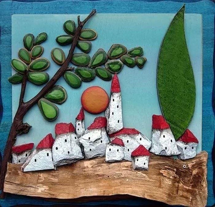 最新石头上作画的意境浪漫高清图图片