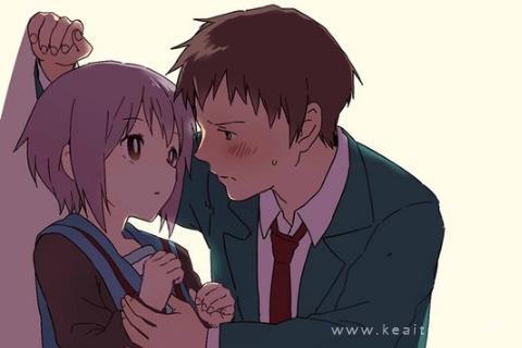 唯美动漫情侣超甜经典高清qq头像图片