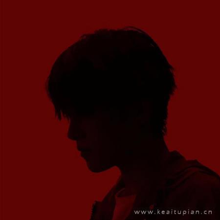 元气励志文字语录纯红色背景简约图片