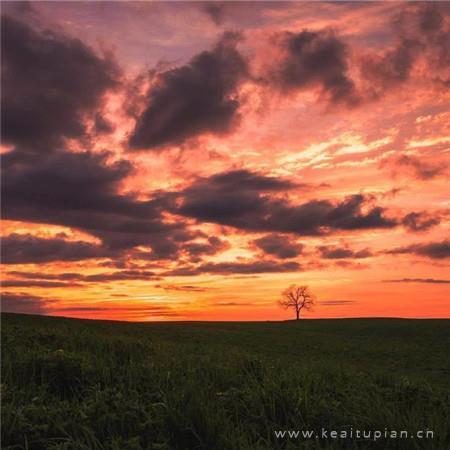 黄昏夕阳唯美天空图片大全