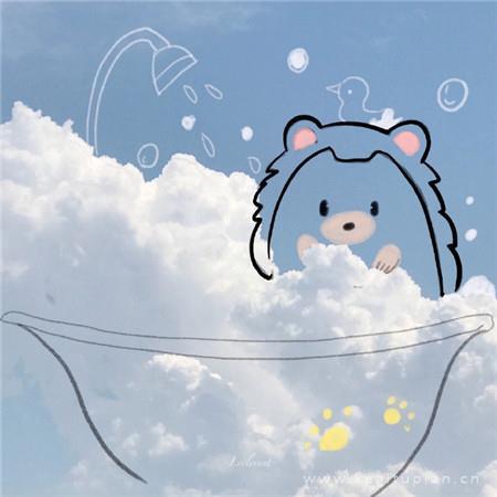 可爱治愈系云朵绘画朋友圈背景图片大全