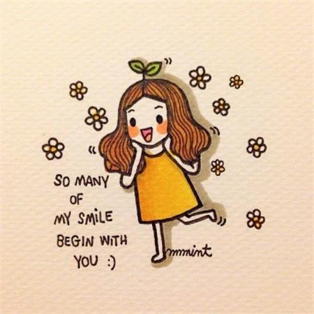 再见10月你好11月可爱卡通女 十一月你好早安朋友圈背景图片