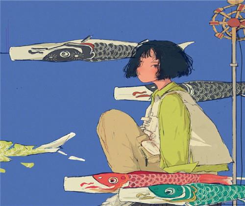 日系个性可爱卡通空间素材 也有个人偷偷的喜欢我就好了图片