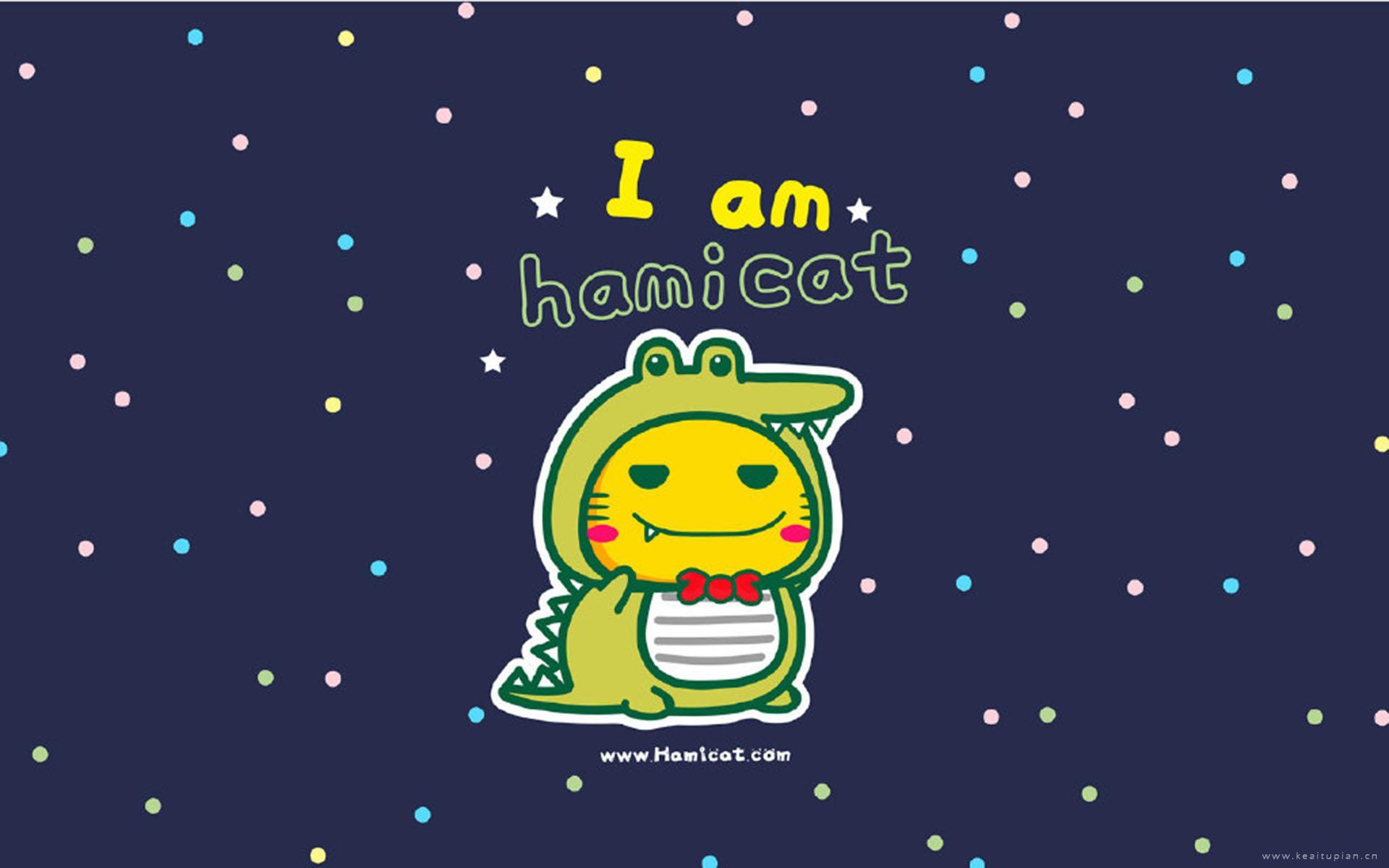 好看哈咪猫和鳄鱼卡通图片桌面壁纸