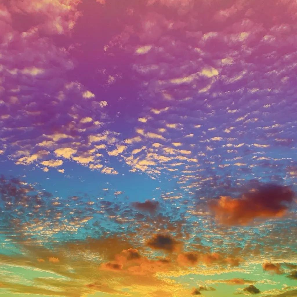 灿烂唯美的晚霞天空高清头像图片