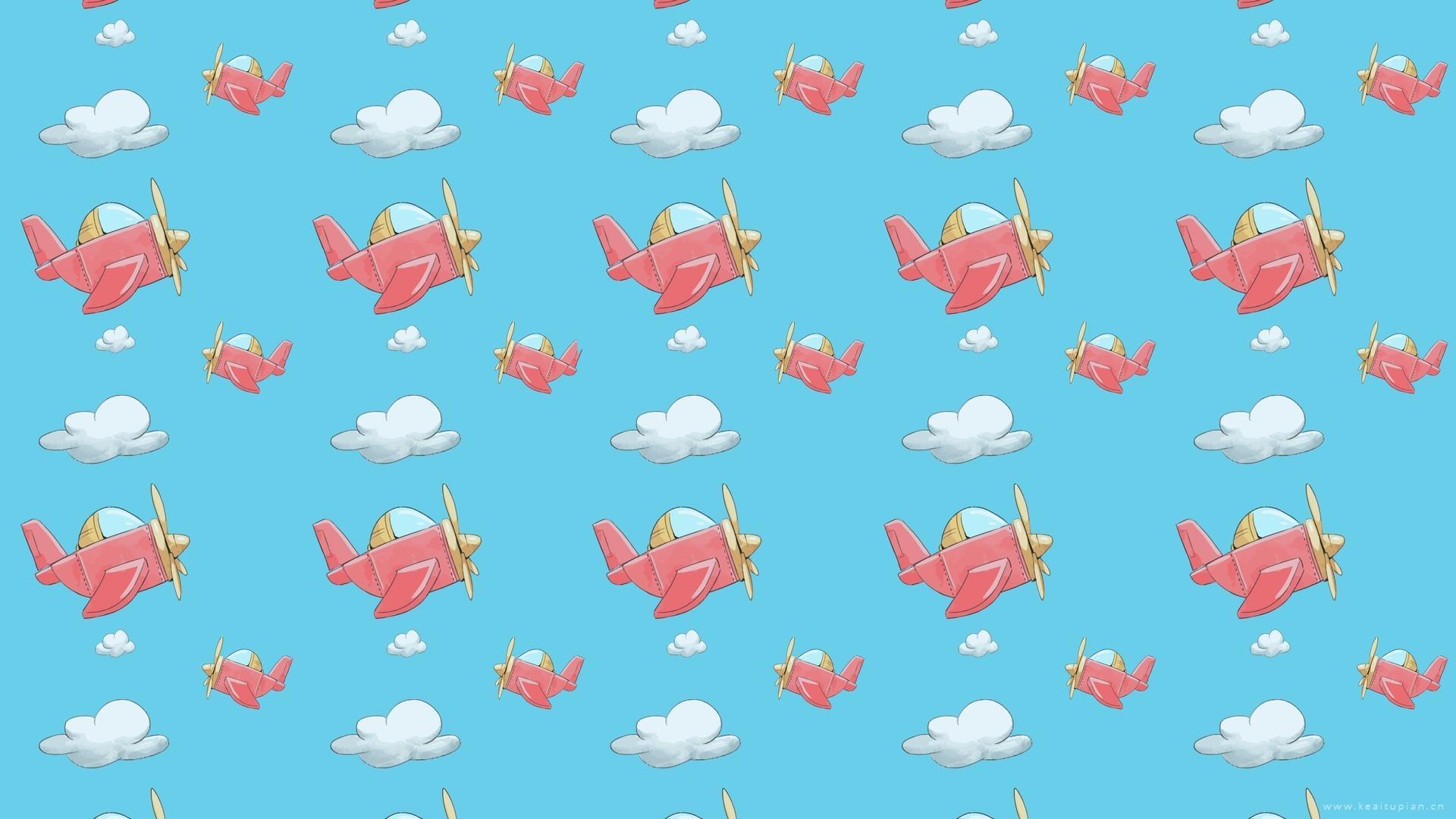 小清新元素复制可爱元气高清桌面壁纸图片