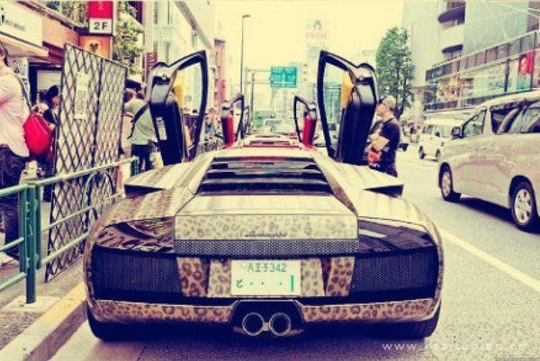 最新豹纹系的兰博基尼跑车看起来非常的帅气图片