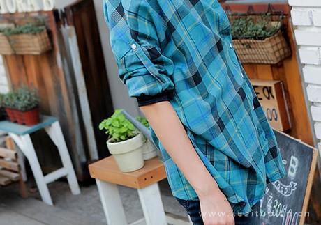 漂亮相遇你的第一天你穿了件的格子衫图片