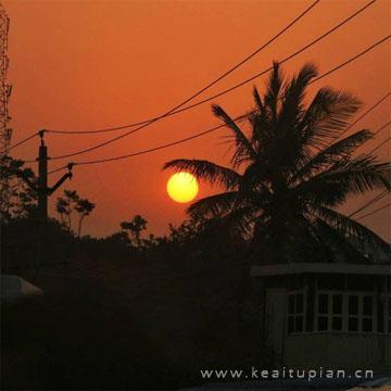 超美日落夕阳风景图真实，太阳日落的景色的图片