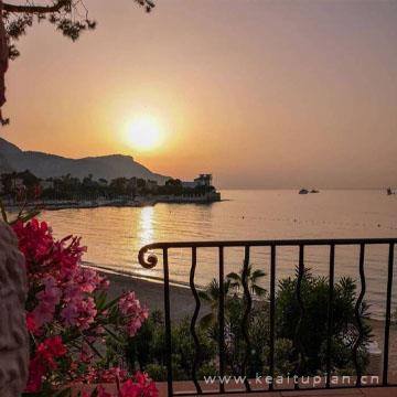 超美日落夕阳风景图真实，太阳日落的景色的图片