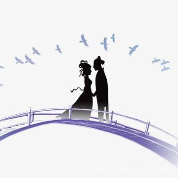 七夕鹊桥背景，牛郎织女鹊桥最美图片