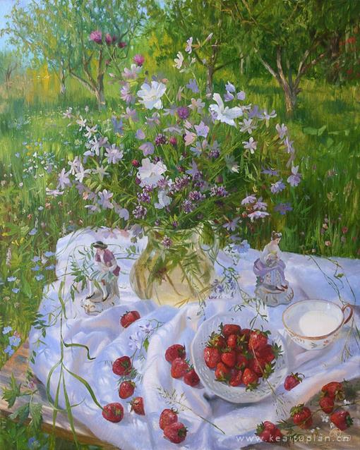 好看的和你一起欣赏油画是最开心的时刻图片