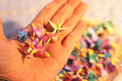 最新因为爱你所以送给你我珍藏的千纸鹤图片