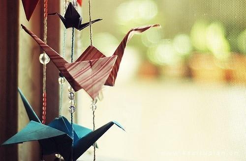 唯美用心折千纸鹤能给爱的人带来幸福与好运图片
