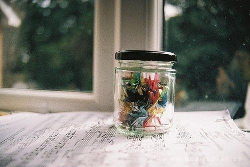 唯美每只千纸鹤都承载着我的愿望图片