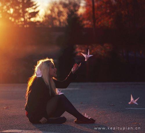 唯美每只千纸鹤都承载着我的愿望图片