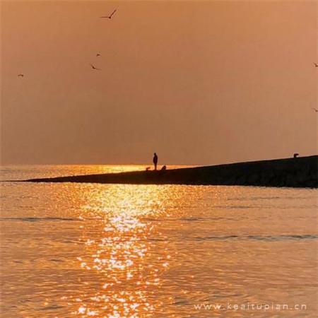 夕阳日落超美的风景头像文艺小清新图片