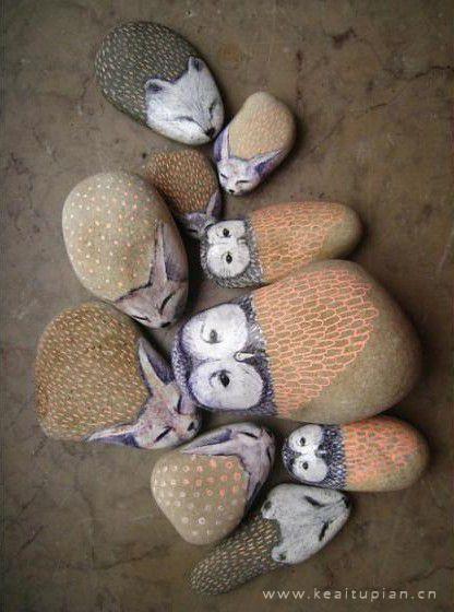 超美手绘的石头栩栩如生图片