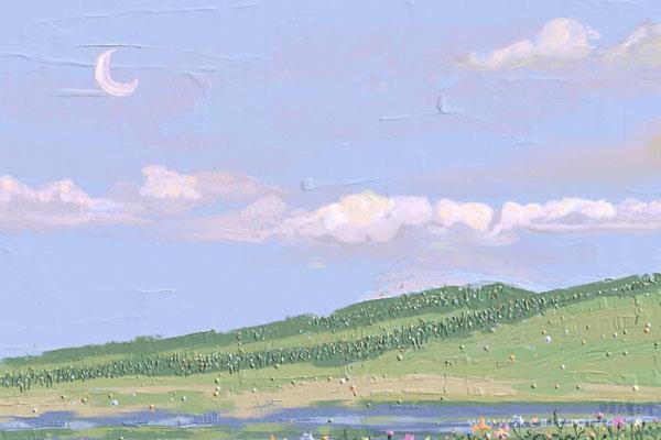 好看手绘风景油画，风景小清新油画图片