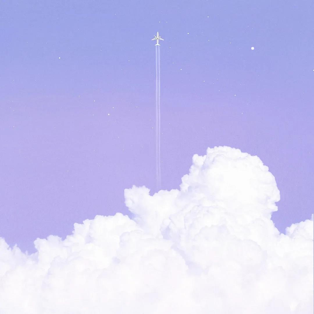 梦幻紫色天空海洋唯美高清壁纸图片