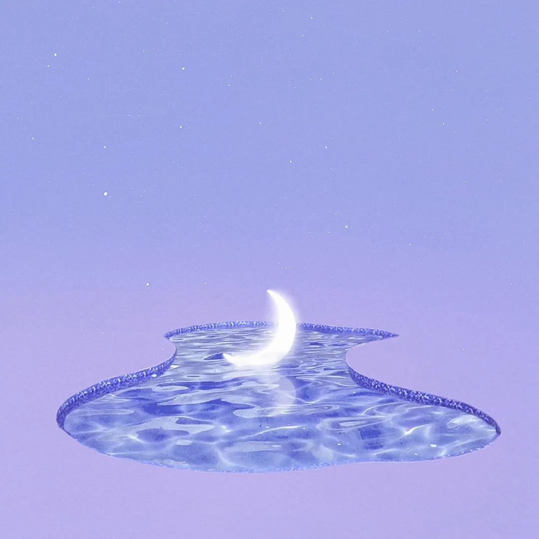 梦幻紫色天空海洋唯美高清壁纸图片