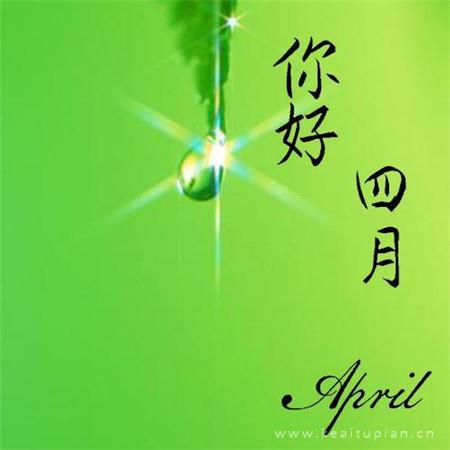 漂亮四月你好带字大全高清 好看的四月微信图片